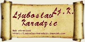Ljuboslav Karadžić vizit kartica